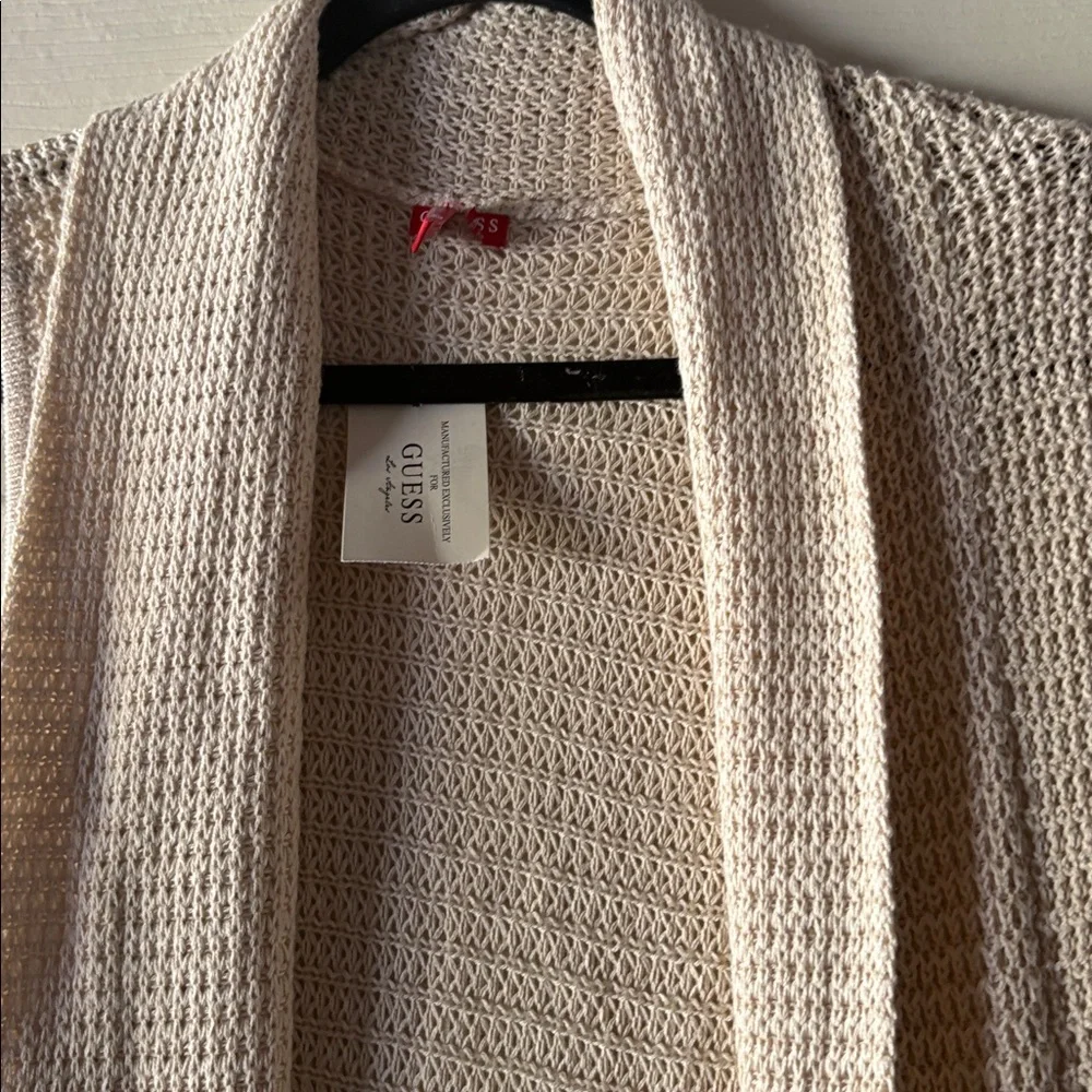 Guess Cream Open-Front Cardigan - Picture 4 of 5